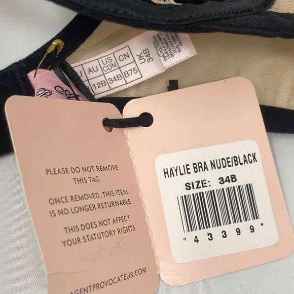 Agent Provocateur Haylie Black Bra 34B NWT - Picture 11 of 11